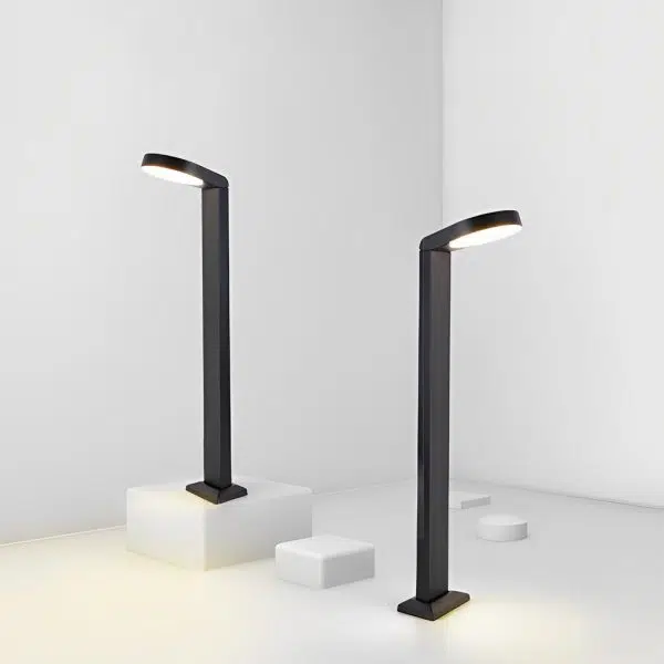 Minimalist Aluminum Waterproof LED Black Modern Lawn Lamp Outdoor Lights - Image 7
