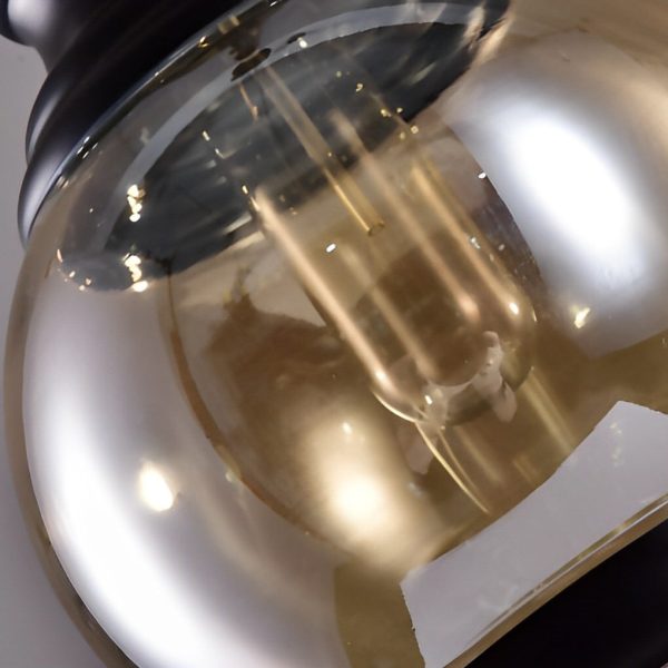 Retro Bottle Brown Glass Shade Creative Industrial Pendant Lights Chandelier - Image 4