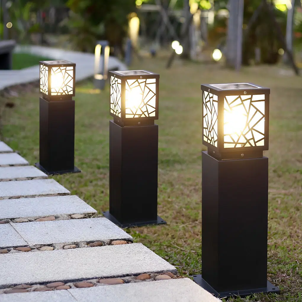 8-cfc55ed4-c2f2-4524-836a-5143e2a03d3b.jpg Retro LED Waterproof Black Modern Solar Path Lights Outdoor Lawn Light - Image 1