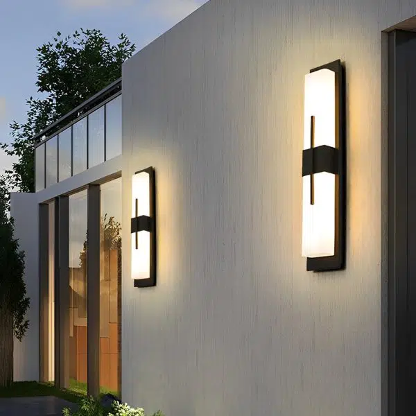 Creative Rectangular LED Waterproof Black Modern Outdoor Wall Lamp - Image 5