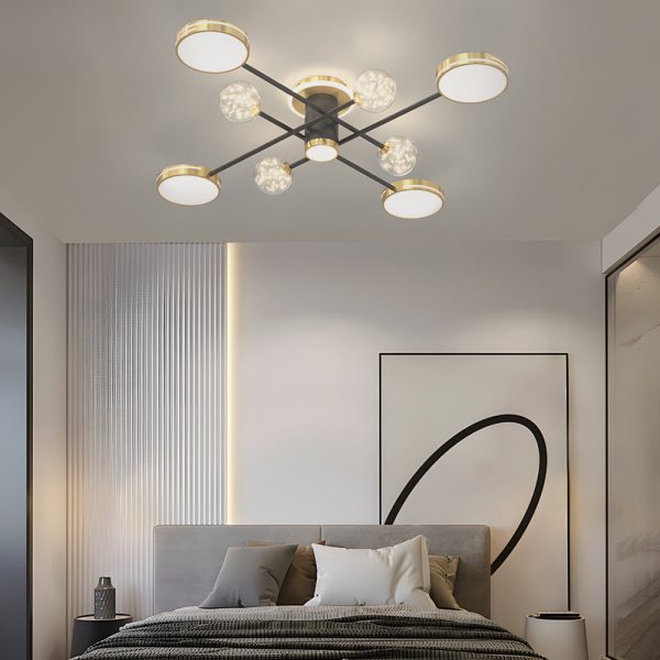 Starry Flowers Three Step Dimming Modern Ceiling Lights Fixture Hanging Lamp - Image 2