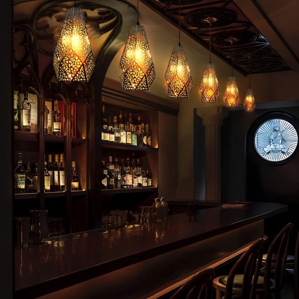 Hollow Stainless Steel Gourd Electroplated Postmodern Chandelier - Image 2