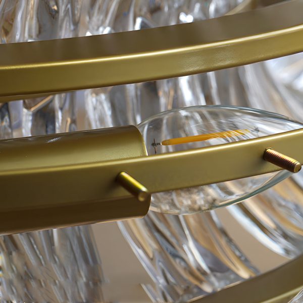 Round Glass Luxury 3 Step Dimming Simple Long Post-Modern Chandelier - Image 6