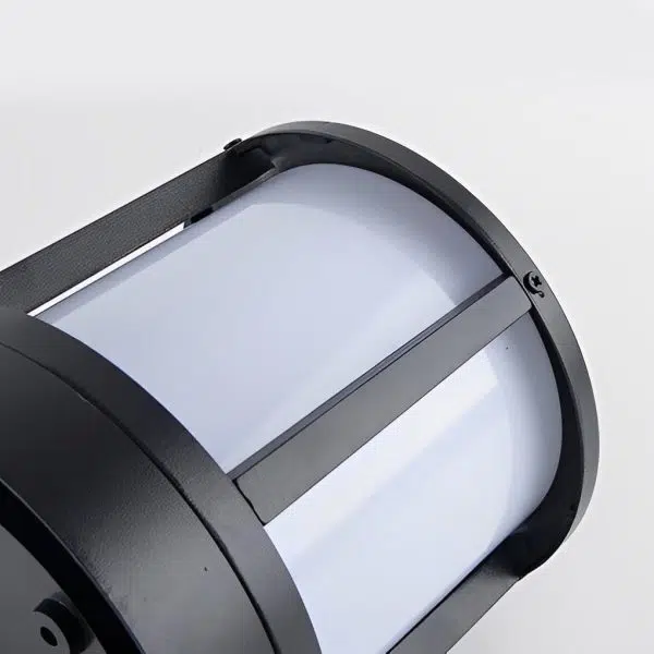 Cylindrical Aluminum LED Waterproof Black Outdoor Fence Post Lights - Image 6