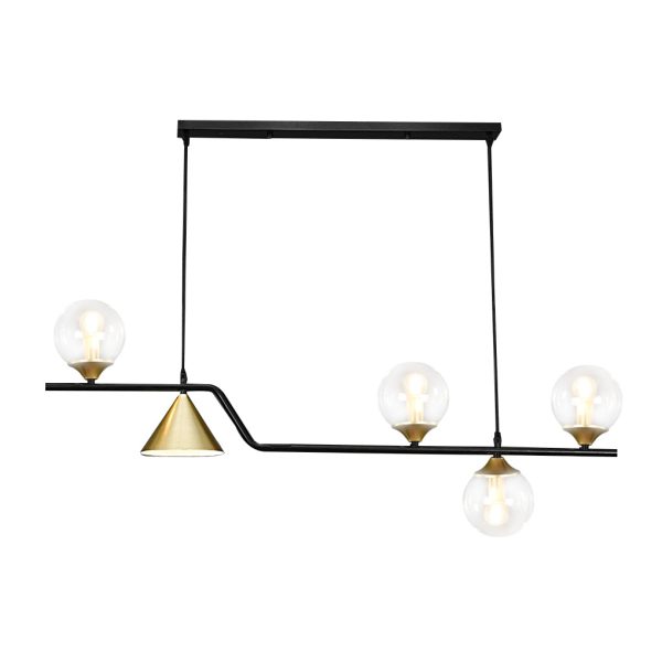 Strip Cone Glass Bubbles LED Iron Electroplating Nordic Chandelier - Image 21