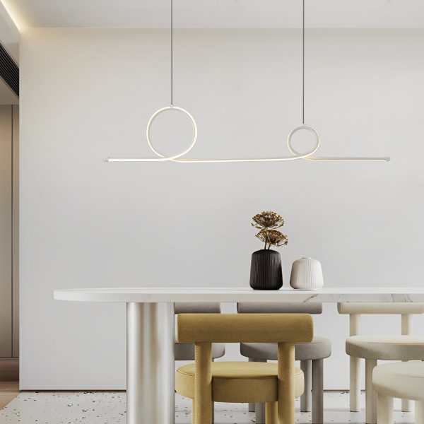 Minimalist Waves Circular Stepless Dimming LED Intelligent Chandeliers - Image 8