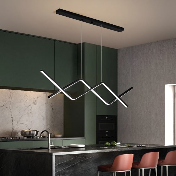 Creative Linear Design LED 3 Step Dimming Modern Chandelier Hanging Lamp - Image 3