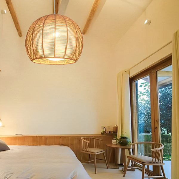 Creative Rattan Rope Woven Lantern LED Nordic Chandelier Pendant Lights - Image 5