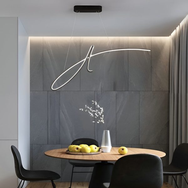 Creative Line Stepless Dimming LED Black Nordic Kitchen Pendant Lighting - Image 5
