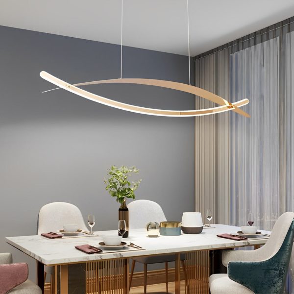 Art Strips Hardware Plating Stepless Dimming LED Nordic Chandelier - Image 3