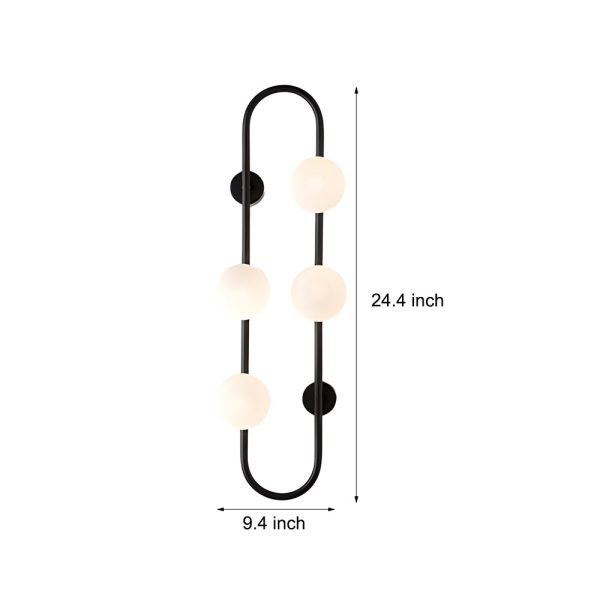 Creative 4 Glass Ball Bubbles LED Post-Modern Decorative Wall Sconces Lighting - Image 6