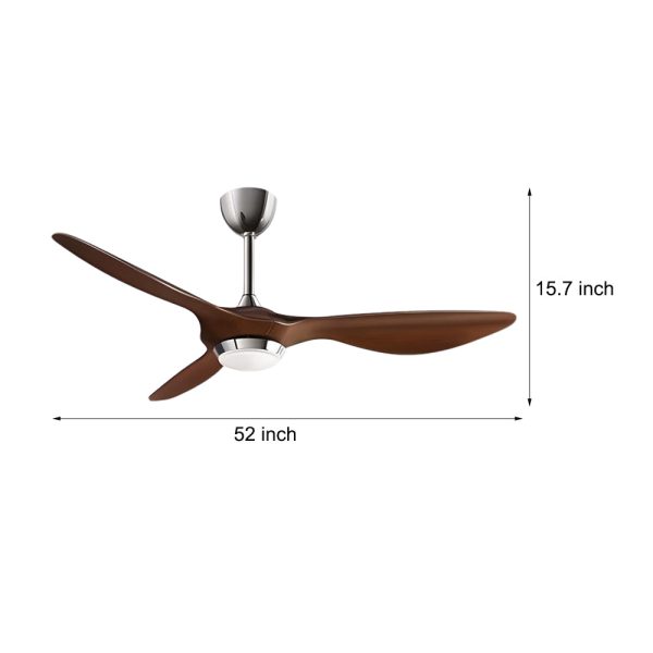 Envy 52" 3-Blade LED Ceiling Fan with Lights and Remote 6 Fan Speeds Ceiling Fan Light for Living Room - Image 5