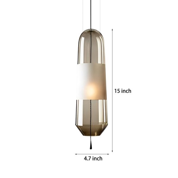 Creative Art Glass Shade Hardware Nordic Pendant Lights Fixture Hanging Lamp - Image 4