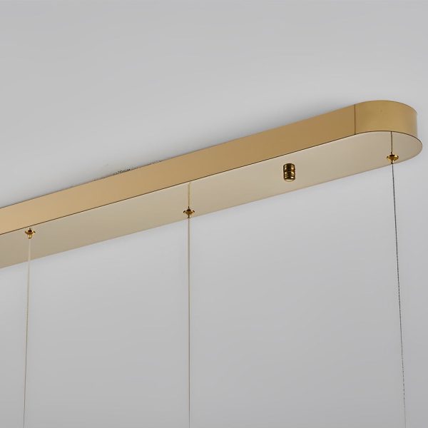 2 Strips Three Step Dimming LED Modern Crystal Dining Room Chandeliers - Image 7