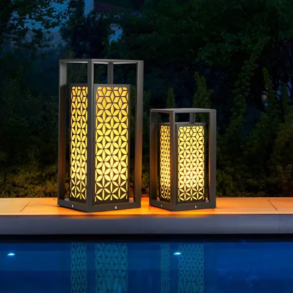 Unique Flower Pattern Waterproof Black Modern LED Lawn Lamp Path Lights - Image 4