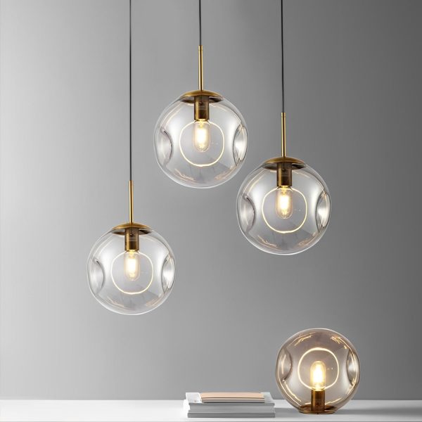 Creative Glass Globe Metal Nordic Small Chandelier Pendant Lighting - Image 4