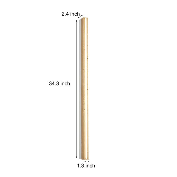 Strip Yellow Travertine LED Dimmable Wabi-Sabi Japanese-Style Wall Lamp - Image 7