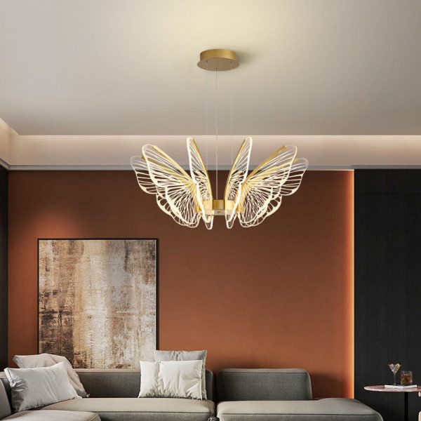 Butterflies LED Dimmable with Remote Control Modern Chandelier Hanging Lamp - Image 4
