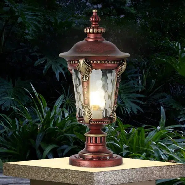 Dual Purpose Waterproof Aluminum Retro Solar Fence Post Lights with Remote - Image 3