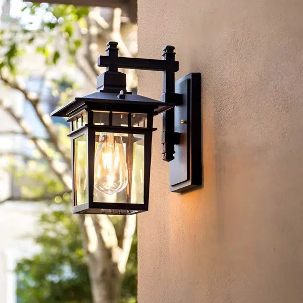 Glass LED Waterproof Retro Outdoor Wall Lamp Wall Sconce Lighting without Bulb - Image 5
