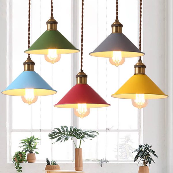 Nordic Macaron Bell Shade Metal 1-Light Pendant Light - Image 5