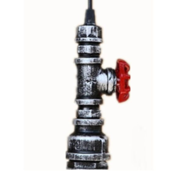 Industrial Retro Water Pipe Aged Metal 1-Light Pendant Light - Image 13