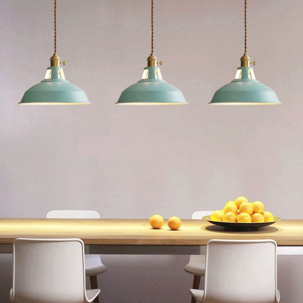 Industrial 1-Light Colorful Barn Shade Pendant Light - Image 8
