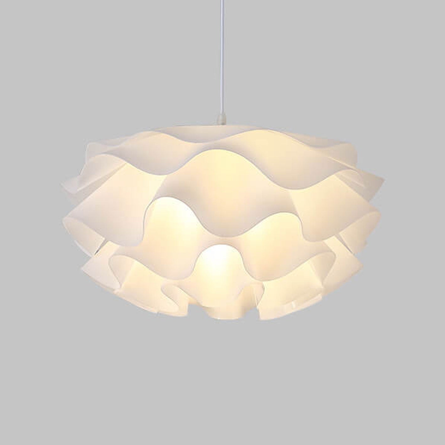 9-001e6be5-3563-4fea-9dd7-2b178b851282.jpg Modern Minimalist Floral Petal Multi-Layered Acrylic 1-Light Pendant Light - Image 1