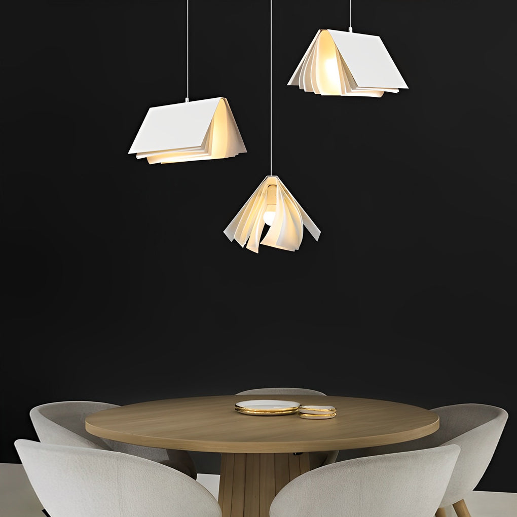 9-0617863c-8356-423d-8ff6-60925a6a4fb1.jpg Creative Folder Book Iron Decor Modern Small Chandelier Pendant Lights - Image 1