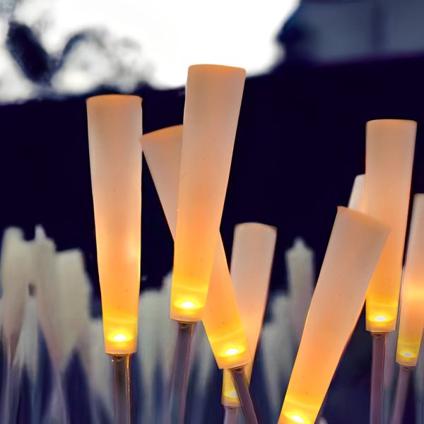 10pcs Reeds Acrylic Frosted Stick Waterproof Outdoor Lights Lawn Lamp - Image 8