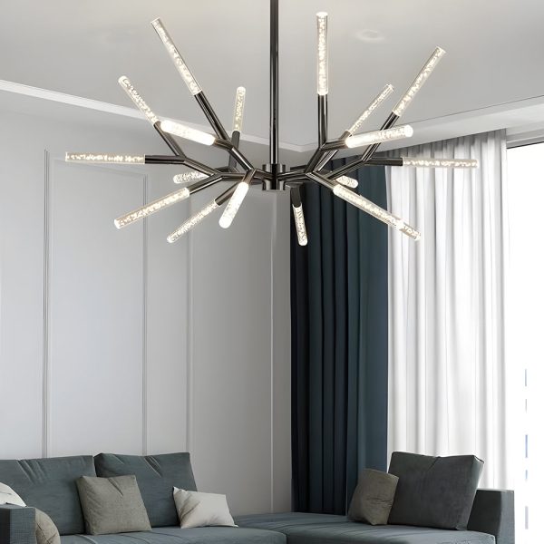Unique Acrylic Branches LED Minimalist Lines Postmodern Chandelier Lamp - Image 3