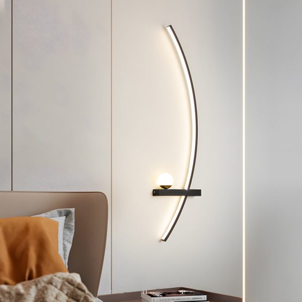 Curved Strip 3 Step Dimming LED Wall Sconce Lighting Wall Lamp - Image 5