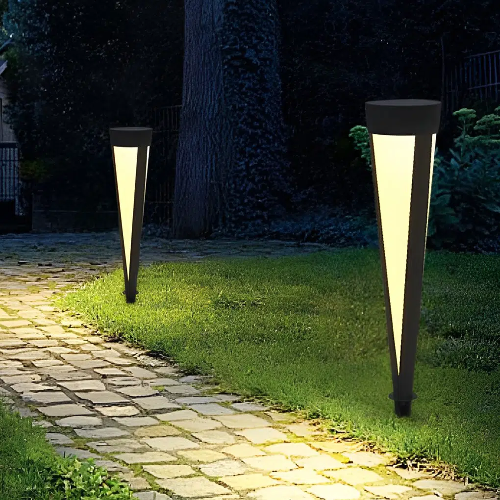 9-18e43c94-4b1e-4ba8-8de5-e1901bb292f6.jpg Round Outdoor Waterproof LED Gray Modern Solar Outdoor Lights Lawn Lamp - Image 1