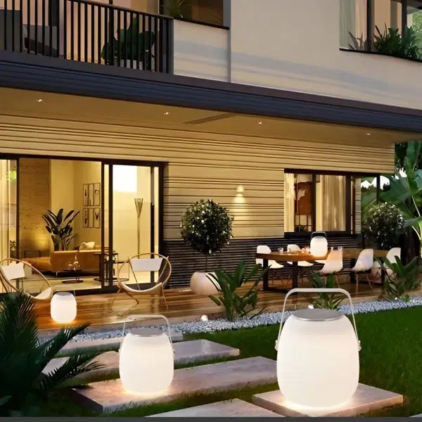 Portable Lantern Shaped Waterproof Chargable Solar Table Lamp with Remote - Image 6