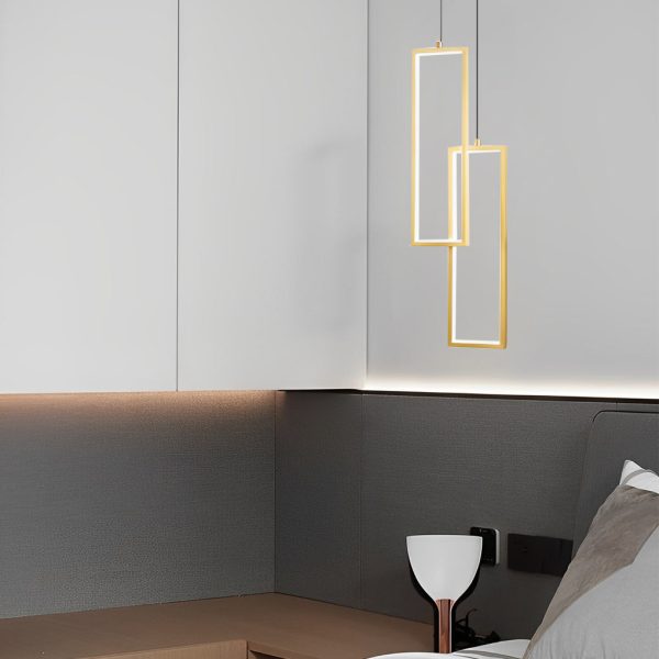 Mini Rectangular Three Step Dimming LED Minimalist Small Pendant Light - Image 2