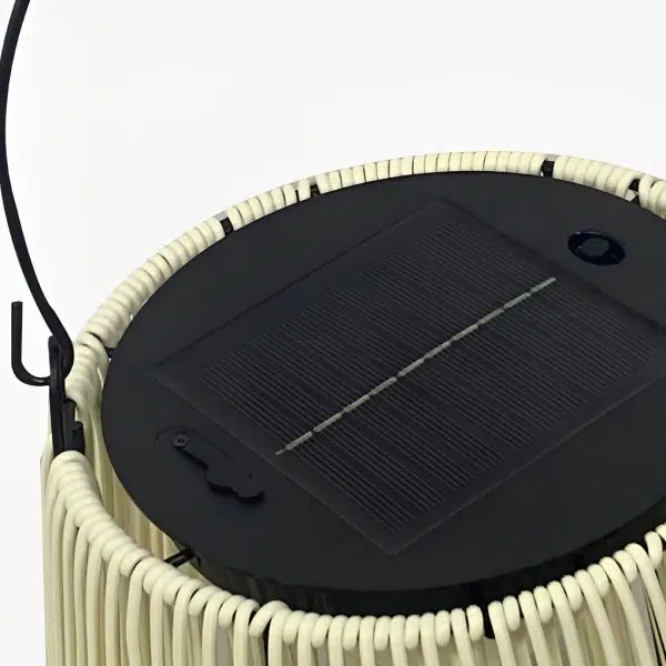 Portable Waterproof Handmade Rattan LED Modern Solar Outdoor Lanterns - Image 8