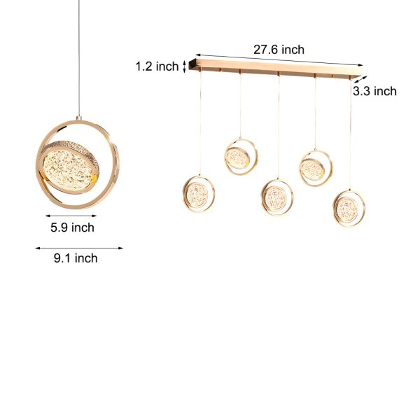 Round 270?? Rotating Acrylic Luxury 3 Step Dimming Modern Pendant Lights - Image 7