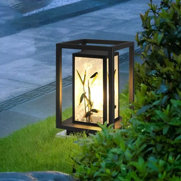 Artistic Solar LED Path Lights with Landscape Pattern - Image 4