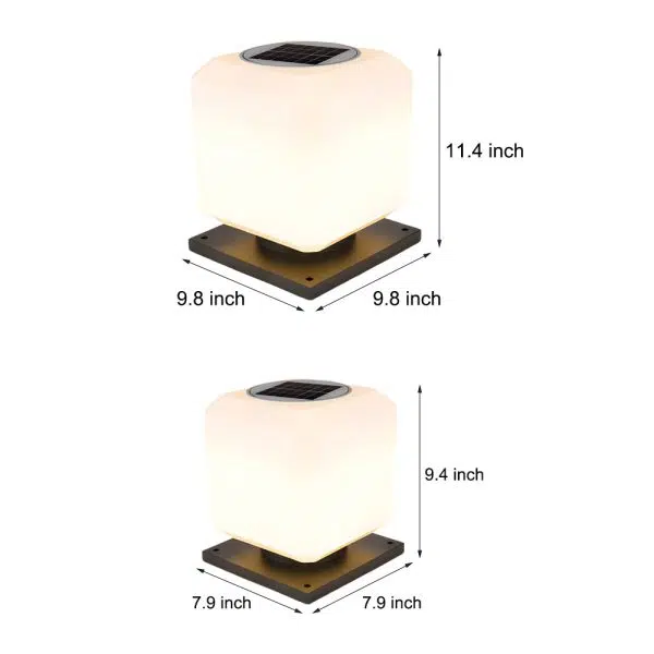 Waterproof Cube Outdoor LED Pier Mount Post Lamp for Garden - Image 7