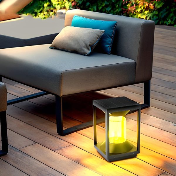 Square Minimalist Waterproof LED Black Modern Solar Fence Post Lights - Image 5