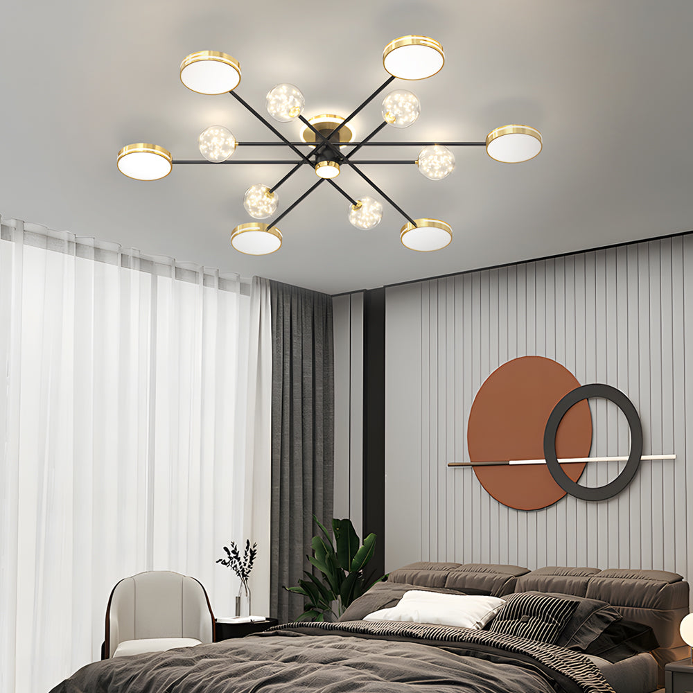 9-2fa60efe-6bab-4973-ad81-8d9c84a32c7d.jpg Starry Flowers Three Step Dimming Modern Ceiling Lights Fixture Hanging Lamp - Image 1