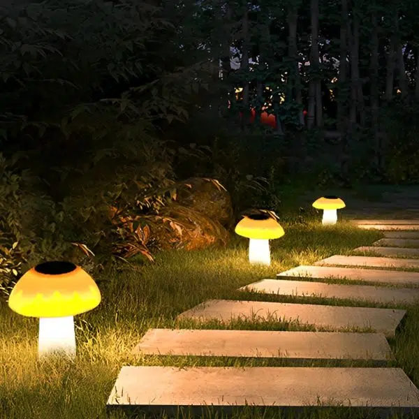 Mushroom Waterproof LED Intelligent Light-controlled Solar Lawn Lights - Image 8