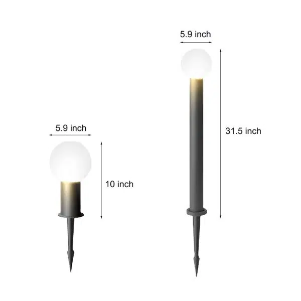 Elegant Round Ball LED Pathway Lights - Waterproof & Sturdy - Image 5