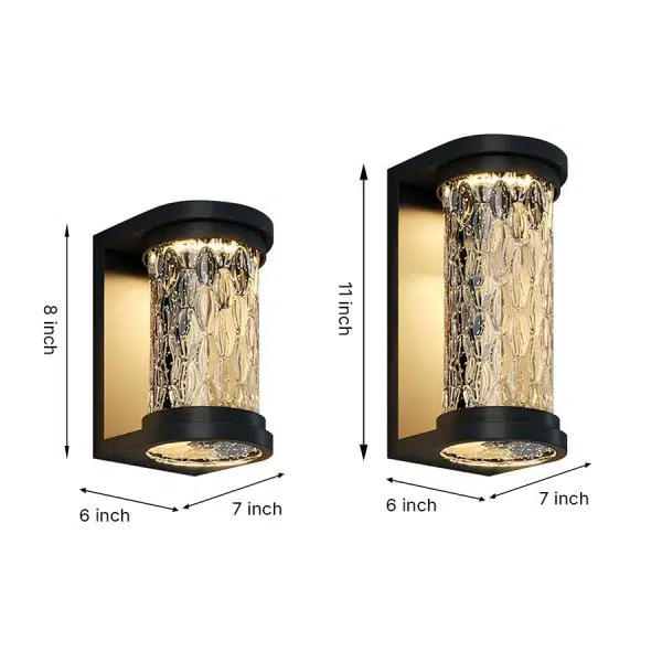 Modern Luxury Glass Stereoscopic Luminescence Cylindrical LED Wall Light - Image 7