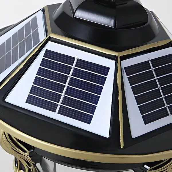 Dual Purpose Waterproof Aluminum Retro Solar Fence Post Lights with Remote - Image 5