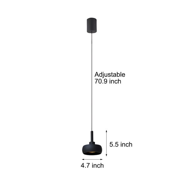 Dia 4'' 1-Light COB 7W Spotlight Adjustable Wire Pendant Lights - Image 6