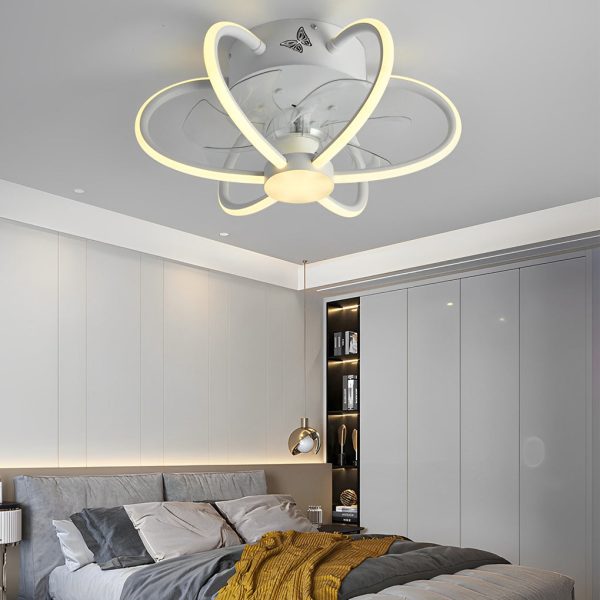 Flower Intelligent Dimmable LED Modern Bladeless Ceiling Fans with Remote - Image 4