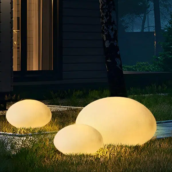Resin Cobblestone LED Lawn Light Modern Waterproof Outdoor Landscape Lamp - Image 8