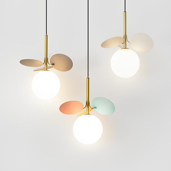 Colorful Creative Glass Flower Leaves Nordic Pendant Lights Chandelier - Image 10