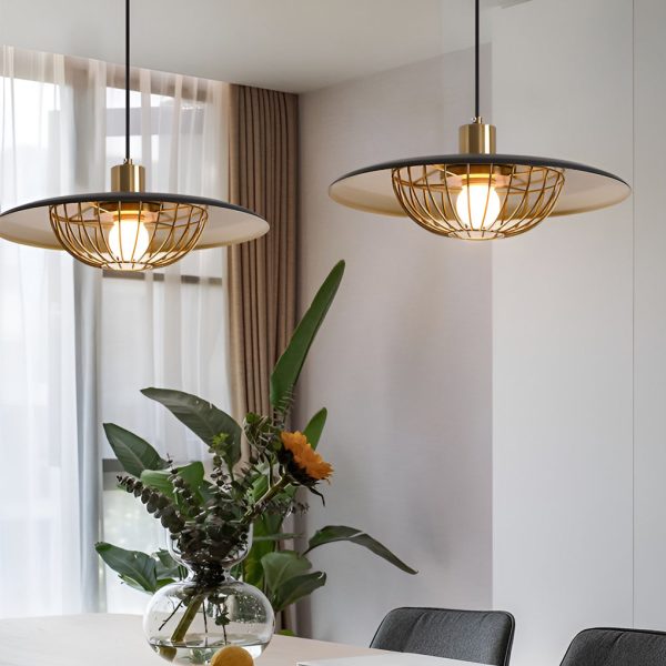 Creative Circular Electroplated Three Step Dimming Nordic Pendant Lighting - Image 5